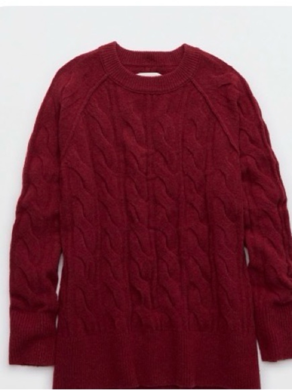 aerie unREAL Cable-Knit Crewneck Sweater